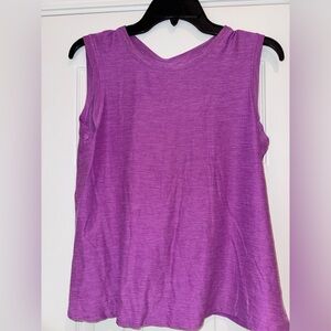 Layers 8 Purple Athletic Tank Top Size M Quick Dry Ruched Back Activewear
